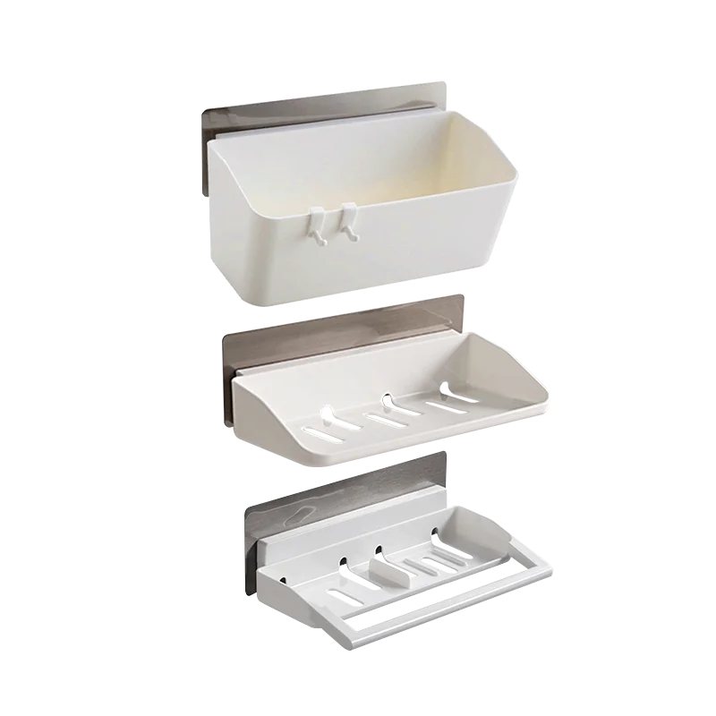 Wall-Mounted 3-Piece Fridge & Bathroom Storage Organizer Rack