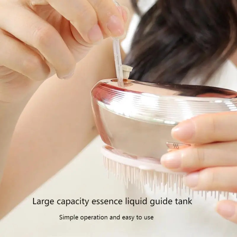 2025 Bestseller Electric Scalp Massager Comfortable Hairbrush Vibrating Comb Aerosol Oil Spray Beauty Stimulator Head Massager