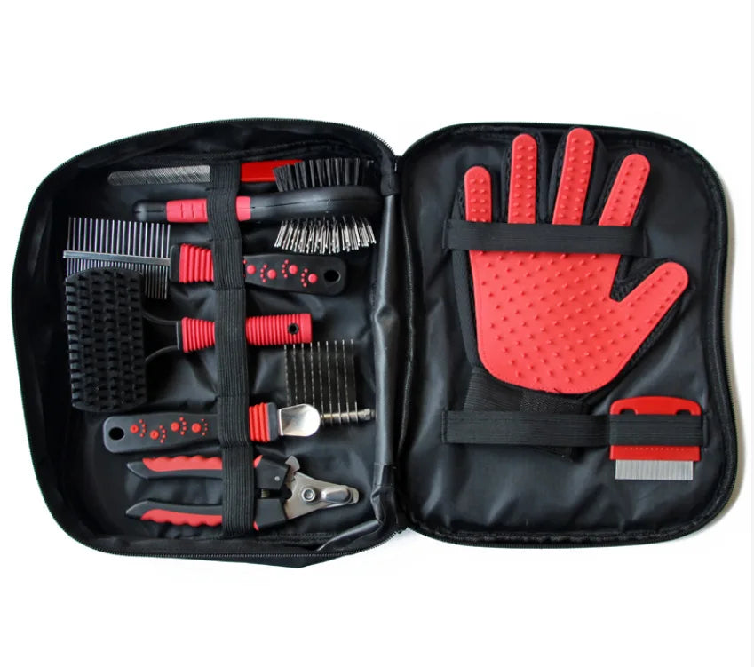 9-in-1 Pet Grooming Kit - Dog&Cat Deshedding Brush, Dematting Comb, Pet Grooming Tools Set for Hair Care
