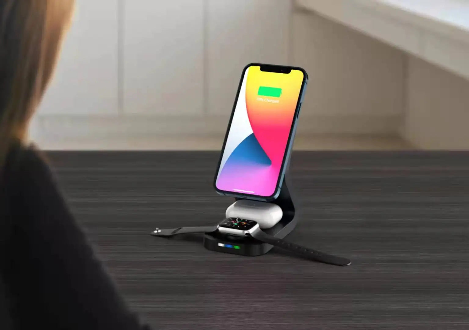 3 In1 Wireless Charger 15W Fast Wireless Chargers Stand Mobile Phone Watch Headset Magnetic Fast Charging Dock Custom Logo