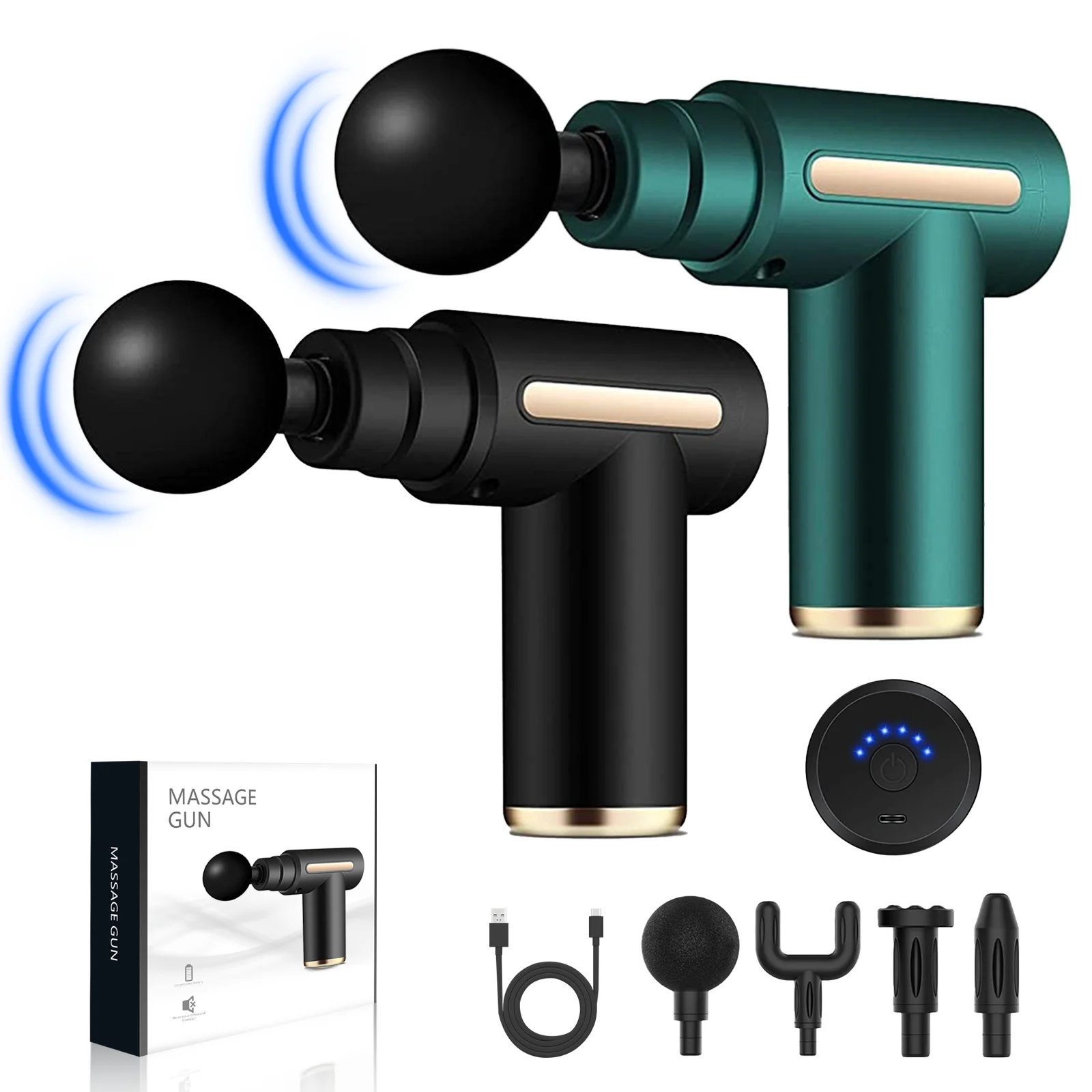 Rechargeable Key Massage Gun — Neck & Body Vibration Therapy Brushless Motor
