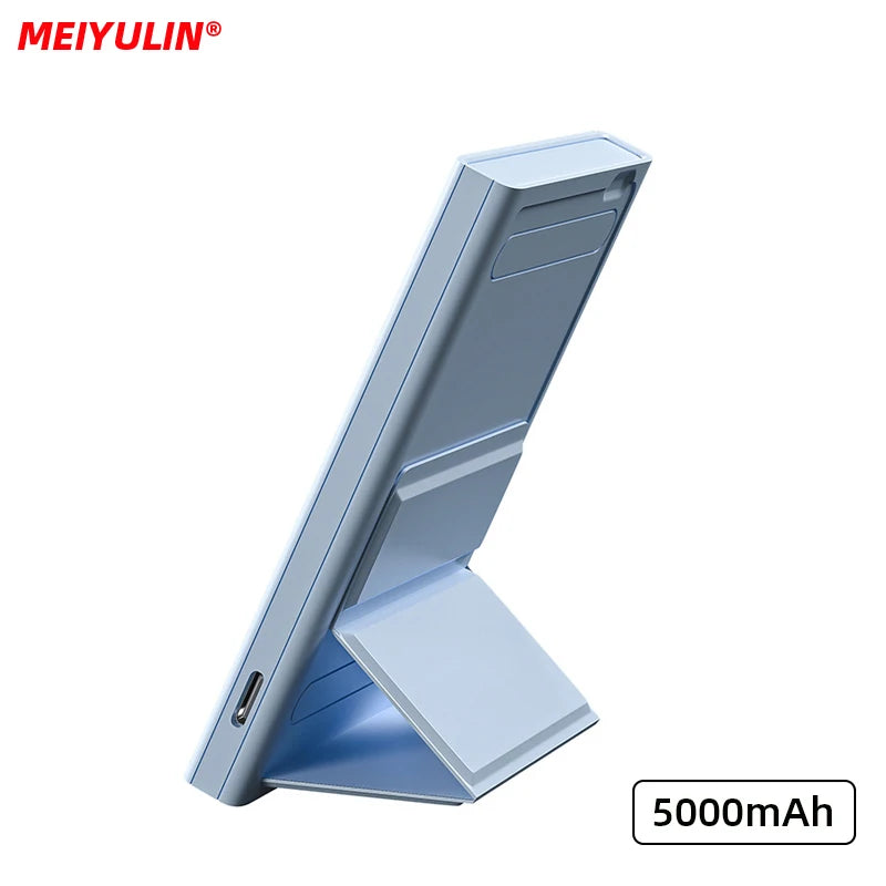 Slim Foldable MagSafe Magnetic Power Bank 5000mAh — Wireless Charger