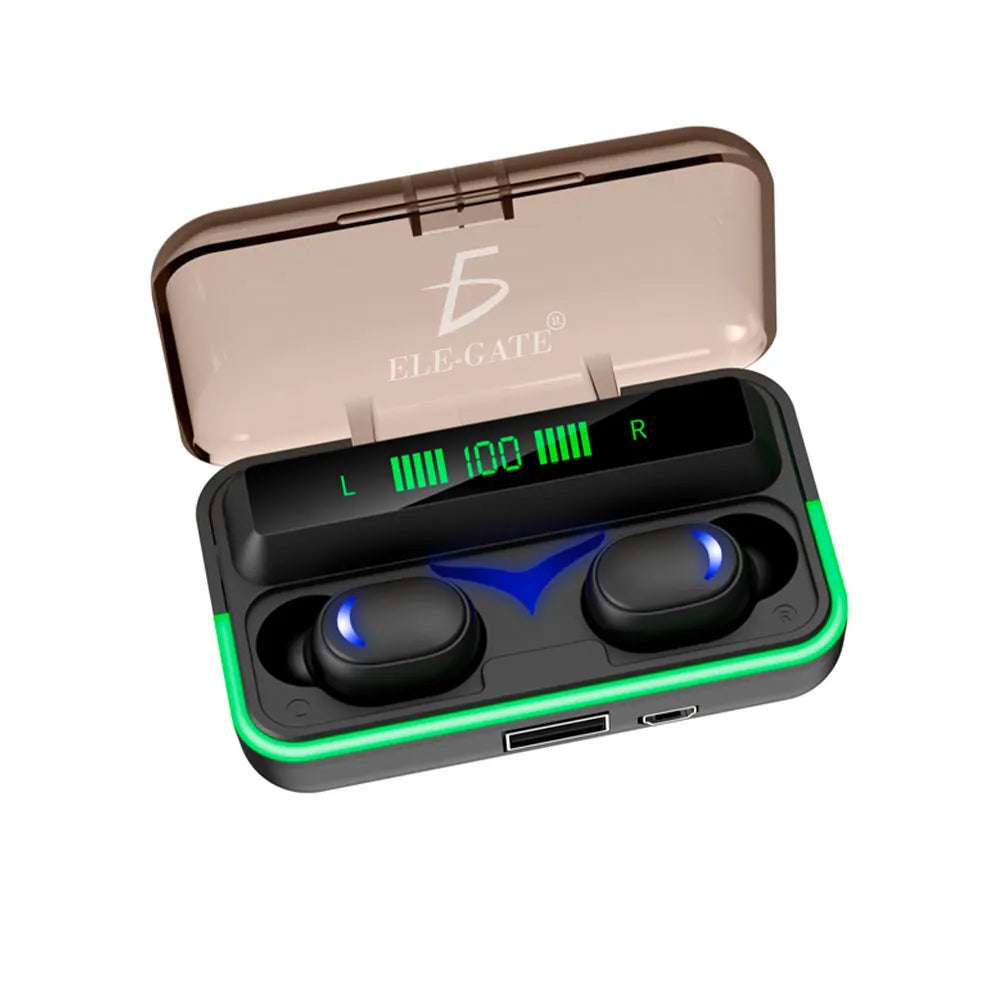 E10 TWS Wireless Headphones Semi-in-ear Design Digital Display for V5.5 Low Latency Gaming Airoha Chipset Wireless Mobile Phone