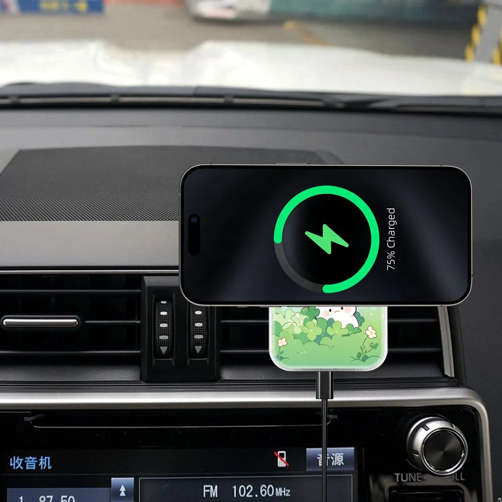Sunyee Portable Car Magnetic Wireless Charger — Customizable Logo