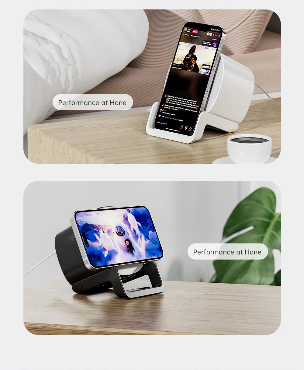 Wholesale Customized Good Quality  15W Wireless Chargers Table  RGB Lamp Speaker Wireless Charger for Cell Phone