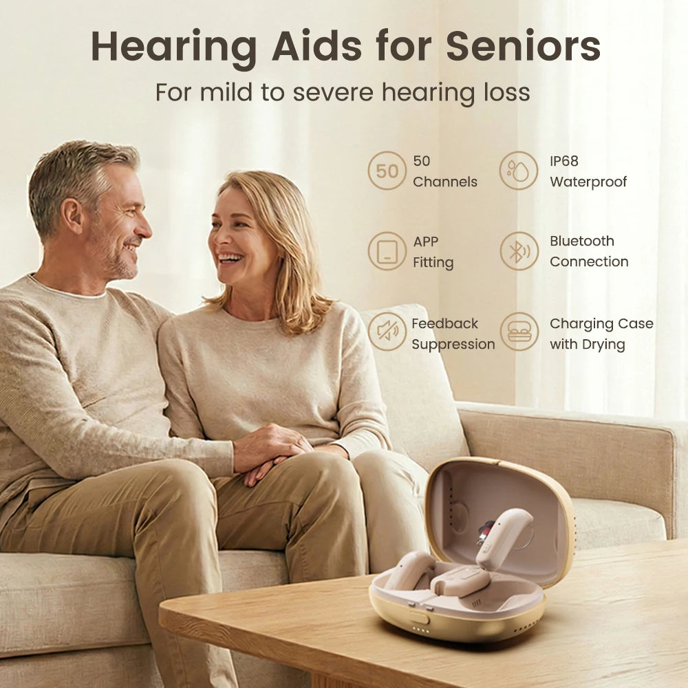 Flysound Digital Hearing Aid — Rechargeable 120dB Waterproof OTC for Seniors