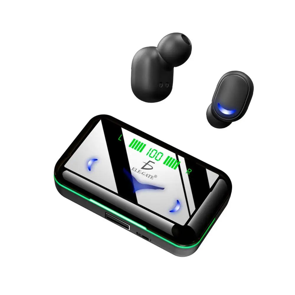 E10 TWS Wireless Headphones Semi-in-ear Design Digital Display for V5.5 Low Latency Gaming Airoha Chipset Wireless Mobile Phone