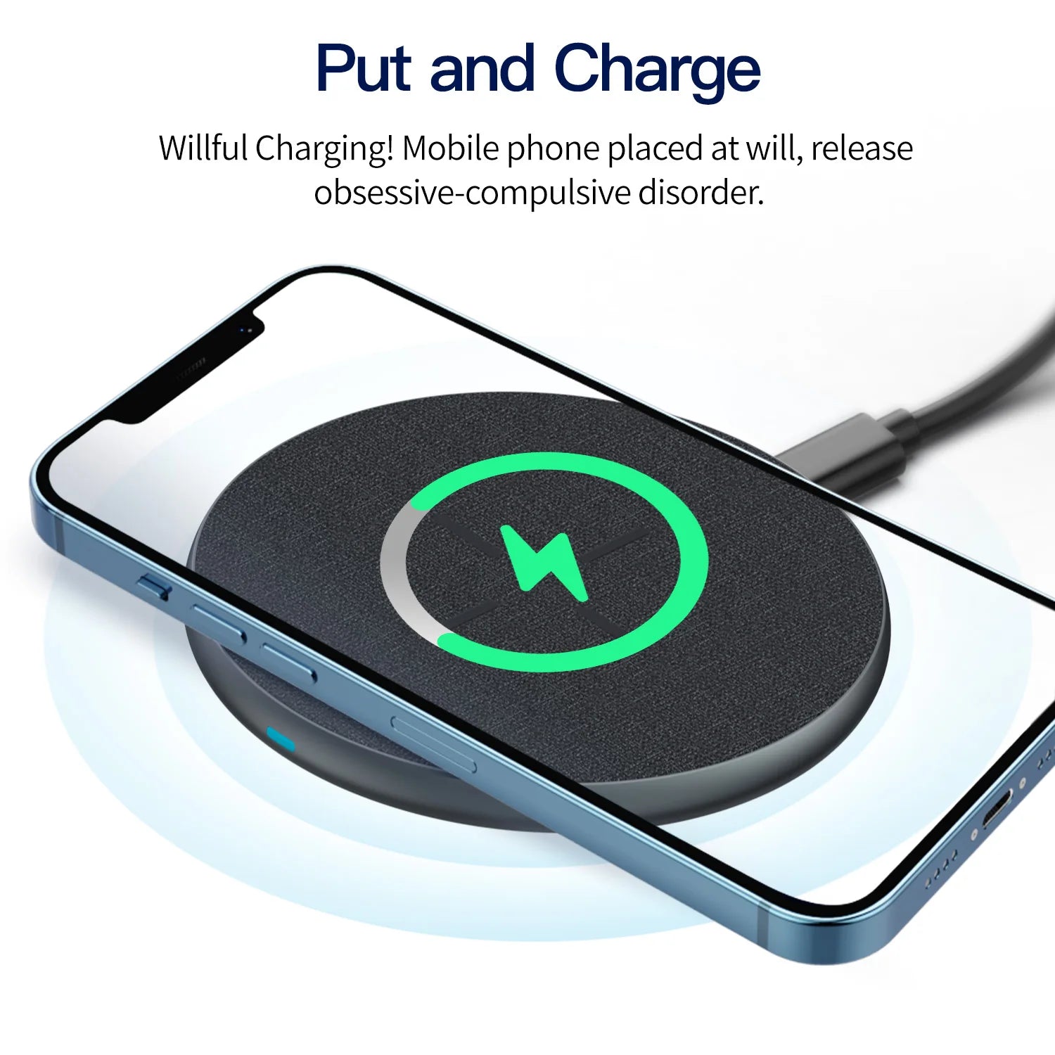 15W Magnetic Wireless Charger with Breathing LED — Power Bank & Phone Charger