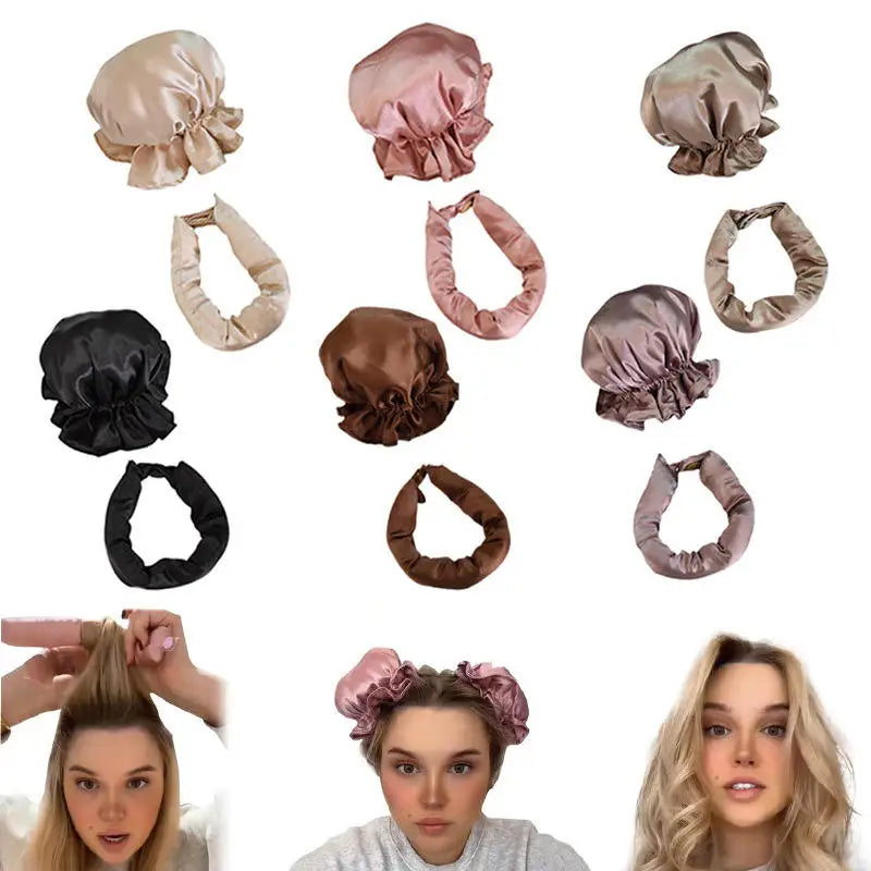 SENKA Satin Heatless Hair Curler — Pillow Soft Rollers Headband