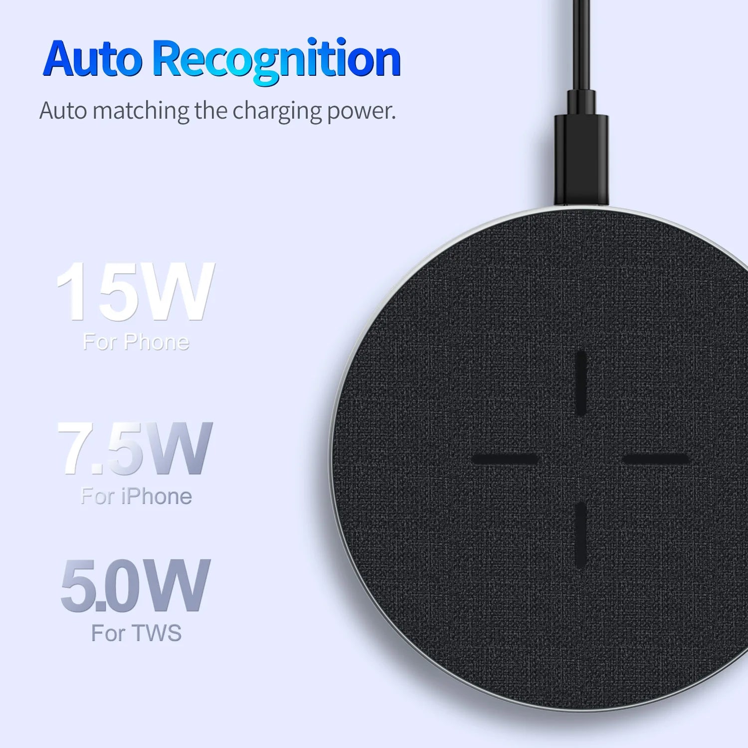 15W Magnetic Wireless Charger with Breathing LED — Power Bank & Phone Charger