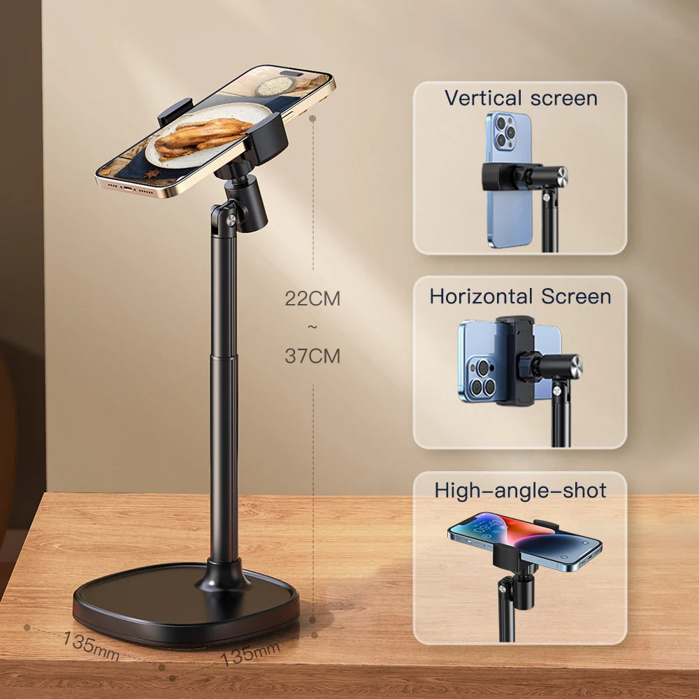 Portable Mini Desktop Phone Stand Filming Holder — Adjustable Foldable Bracket