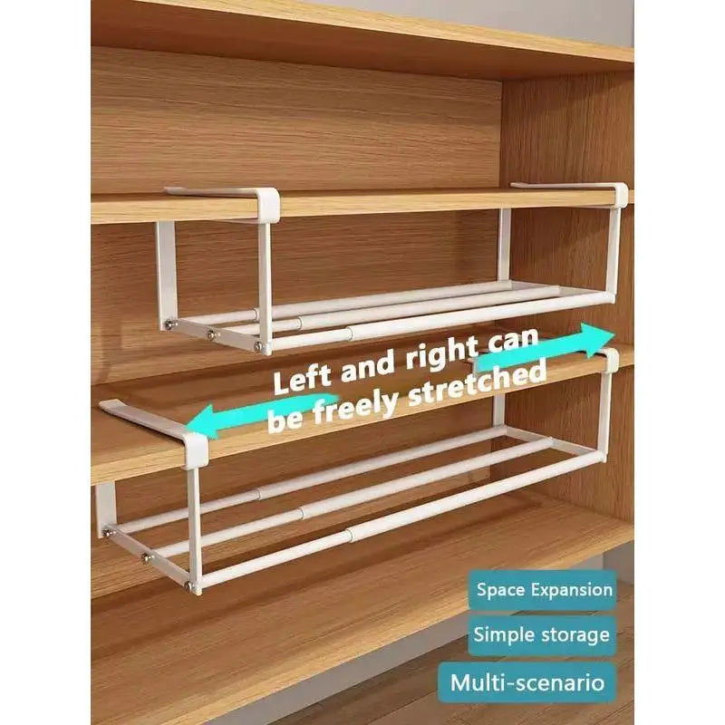 Adjustable 16.5-31.5 Inch Expandable China Shoe Storage Rack Hanging Retractable Shoe Organizer Cabinet Closet Space Saving Shoe