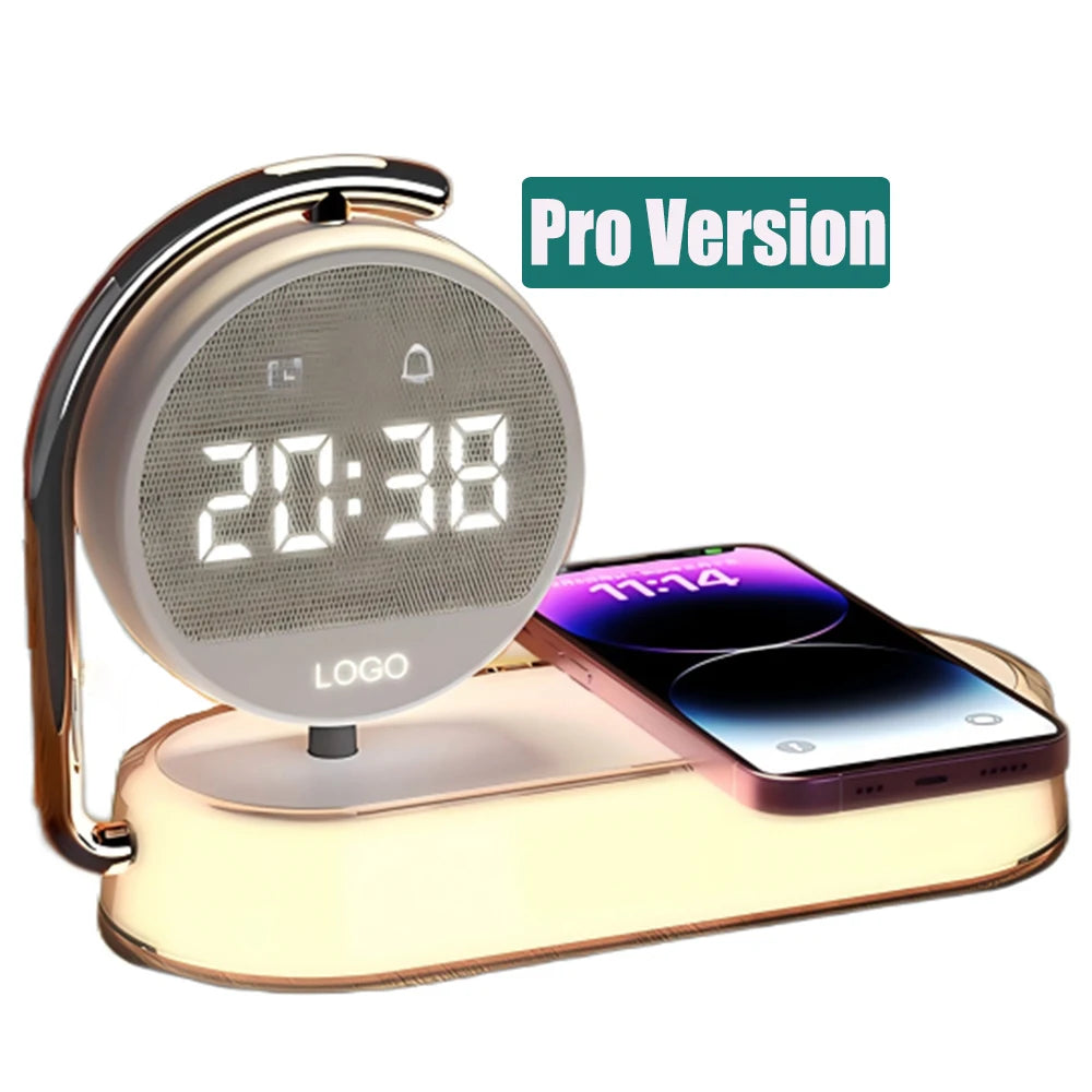 Newly Alarm Clock Mini Smart Portable 3 in 1 Multifunction Fast Portable Mobile Phone Wireless Chargers