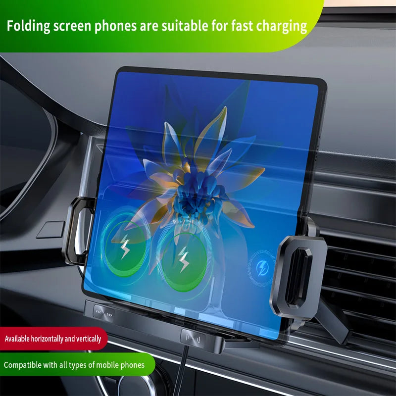 360° Flexible Magnetic Wireless Car Charger — Universal Phone Holder Mount