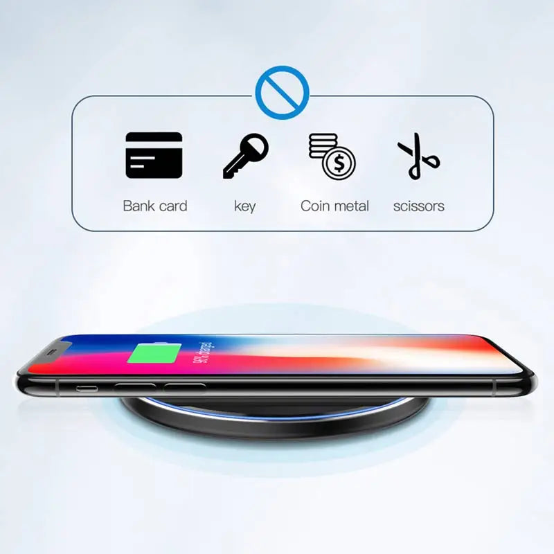 15W Fast Wireless Charger Pad — Compatible with iPhone & Android