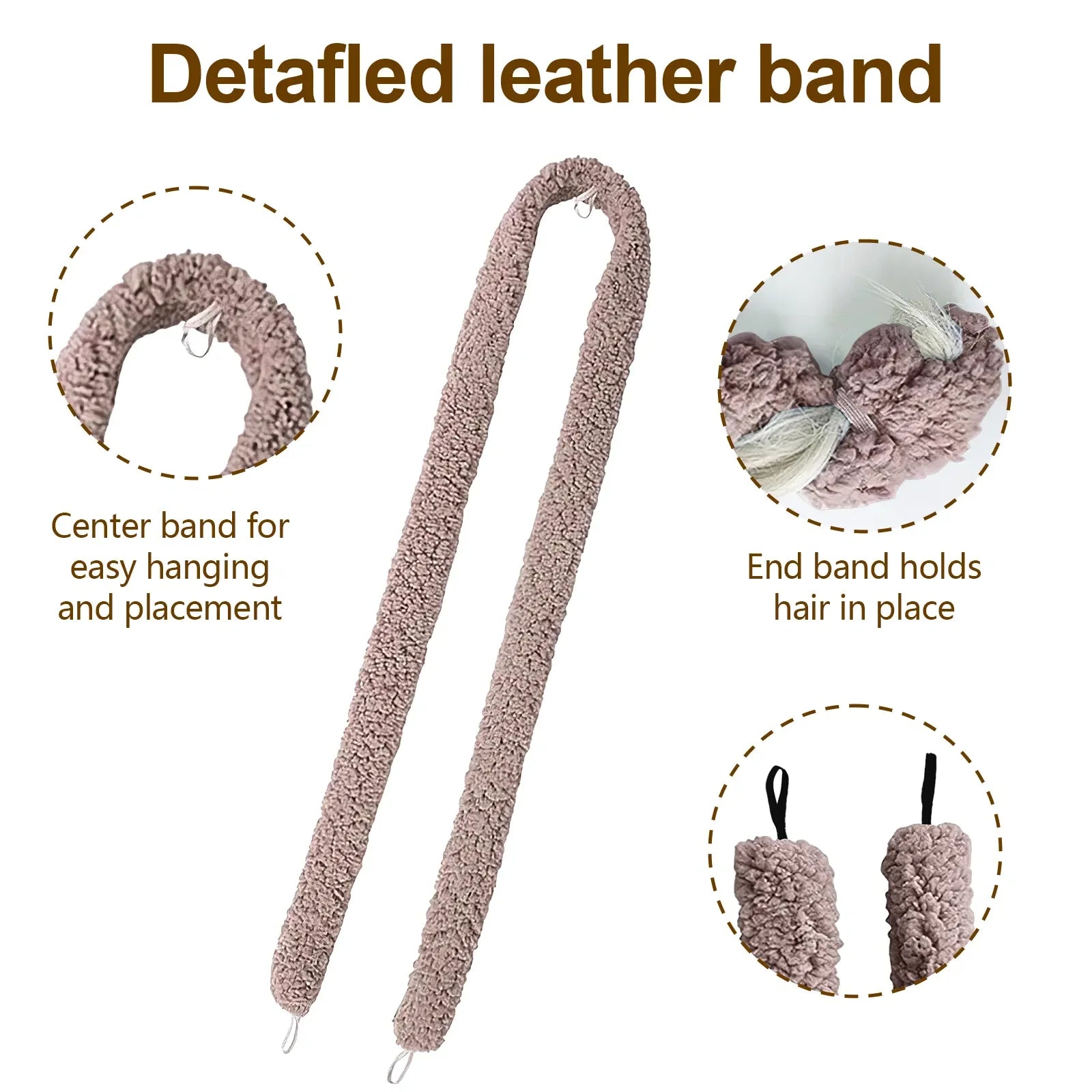 FCJ Light Brown Satin Heatless Hair Curler — Natural Wave Overnight