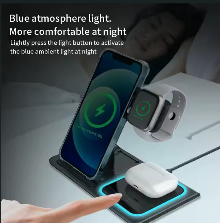 2025 New Products Multifunction 3 in 1 Wireless Chargers for Phone Strong Magnetic Fast Charger for Smart Watch  for Earphone