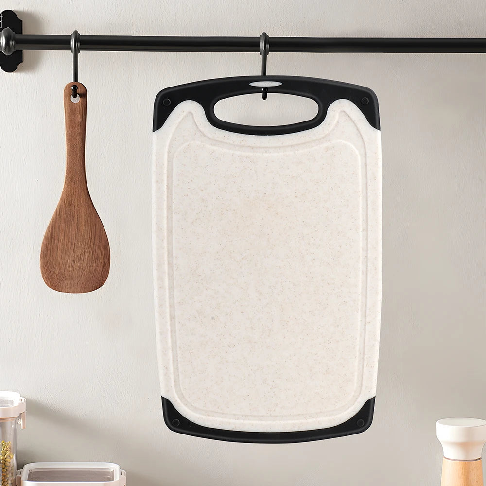 3 Pcs Plastic Non-Slip Cutting Board Cutting Board Set Dishwasher Safe Meat Veggies Fruits Kitchen Chopping Board