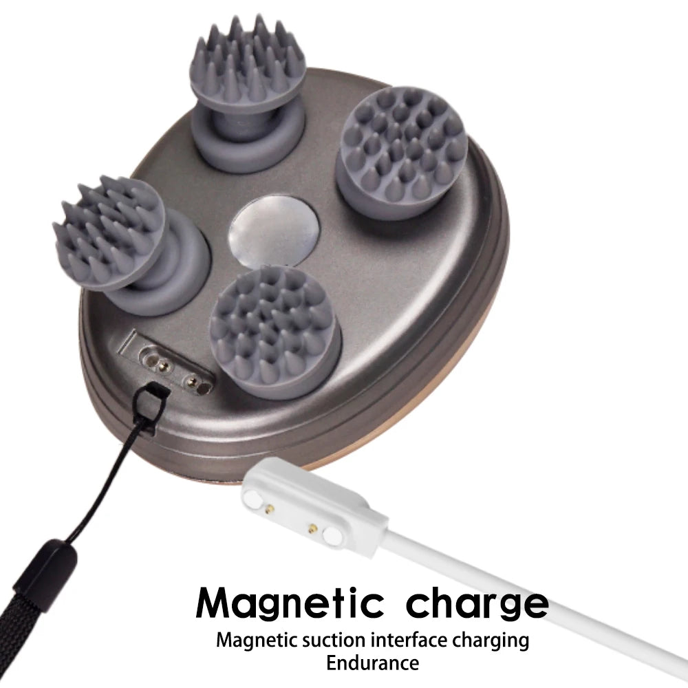 Waterproof Electric Scalp Massager — Hair Growth Head Scratcher