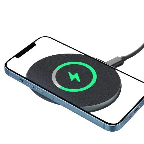 15W Magnetic Wireless Charger with Breathing LED — Power Bank & Phone Charger