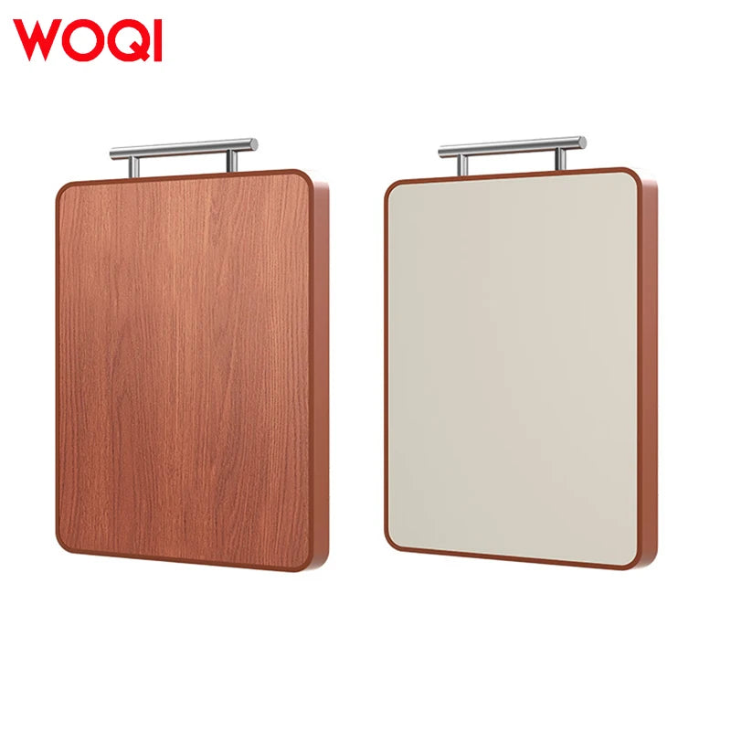 WOQI Eco-Friendly Double-Sided Cutting Board — Wood & Stainless Steel