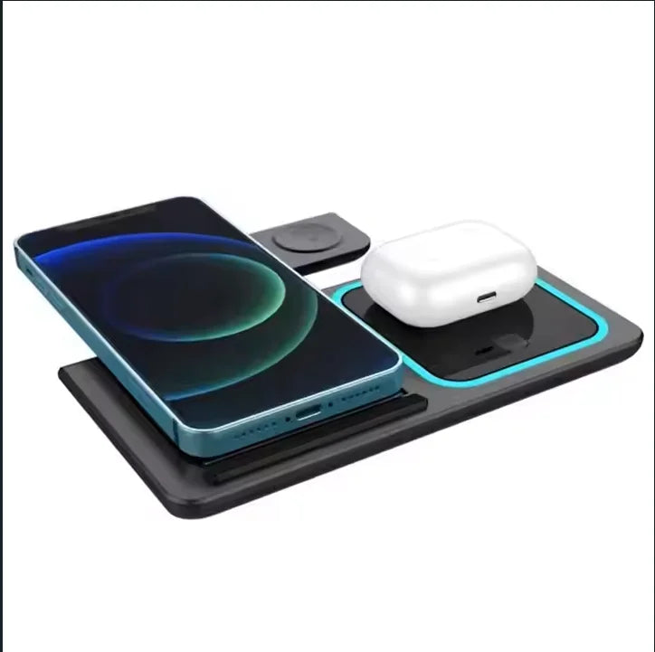 3-in-1 Magnetic Fast Wireless Charger — iPhone, Watch & Earphone