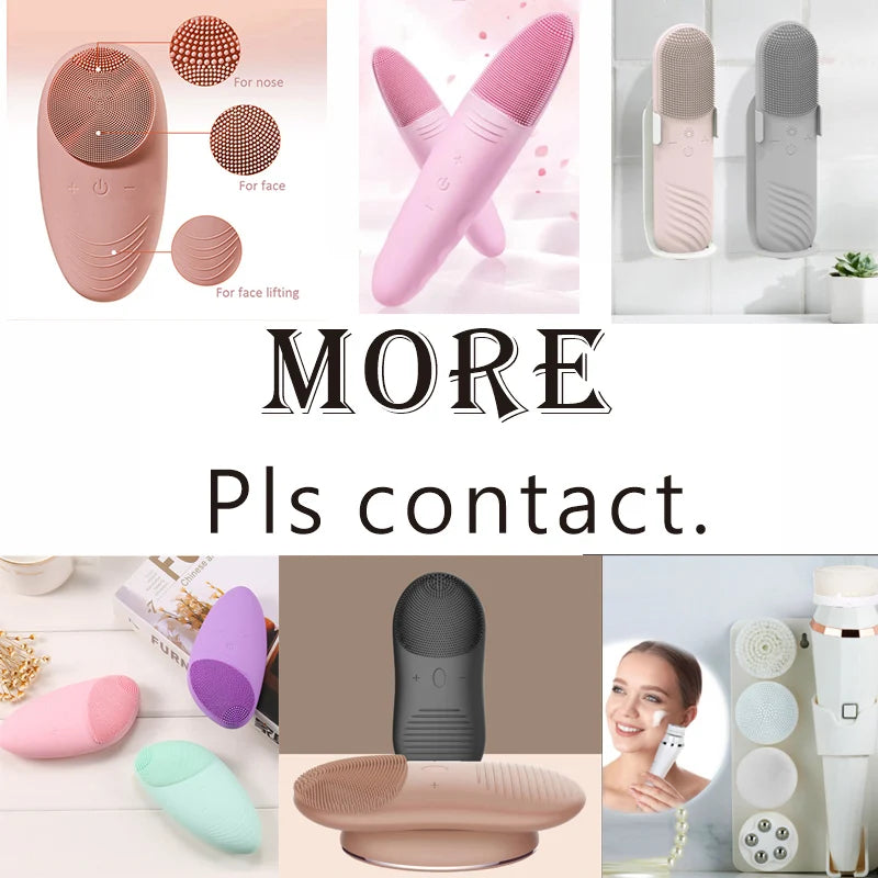 Electric Silicone Facial Cleansing Brush — Vibrating Korean Beauty Device