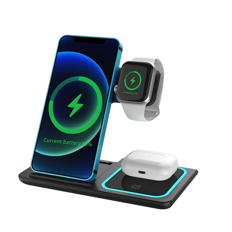2025 New Products Multifunction 3 in 1 Wireless Chargers for Phone Strong Magnetic Fast Charger for Smart Watch  for Earphone