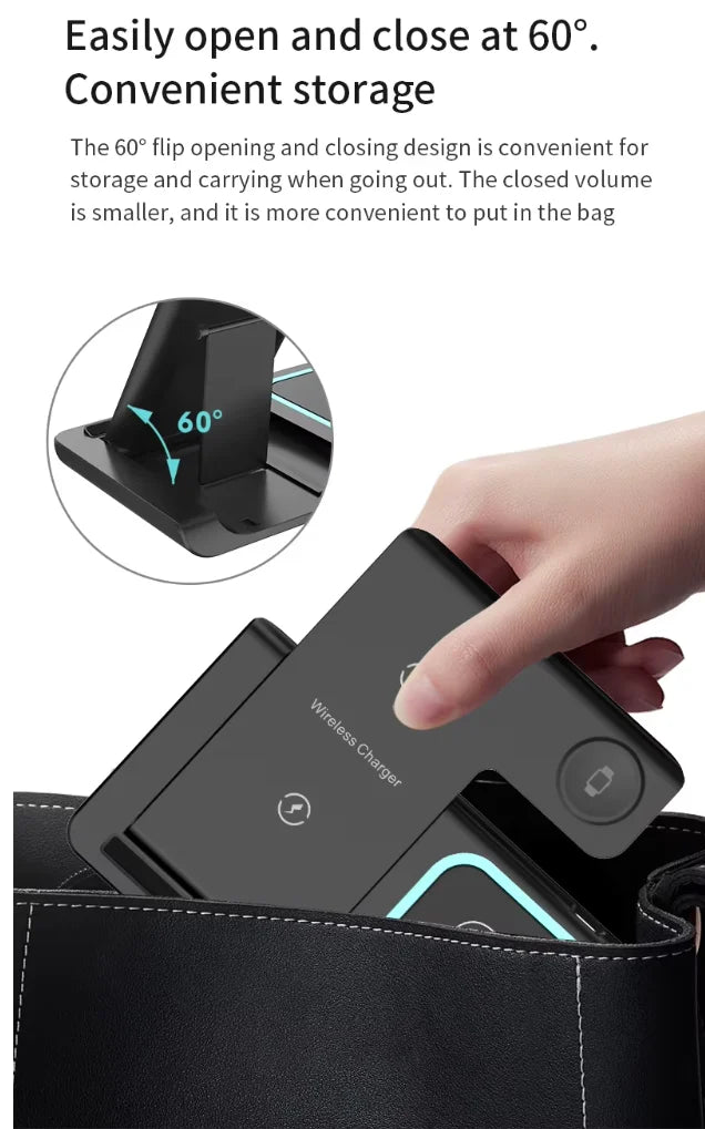 2025 New Products Multifunction 3 in 1 Wireless Chargers for Phone Strong Magnetic Fast Charger for Smart Watch  for Earphone