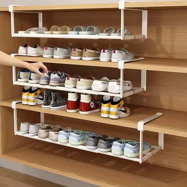 Adjustable 16.5-31.5 Inch Expandable China Shoe Storage Rack Hanging Retractable Shoe Organizer Cabinet Closet Space Saving Shoe