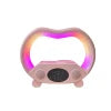 G Shaped Wireless Charger Speaker LED Lamp Bedside Light Night Digital RGB Alarm Clock Lamp Wireless Chargers with Speakers