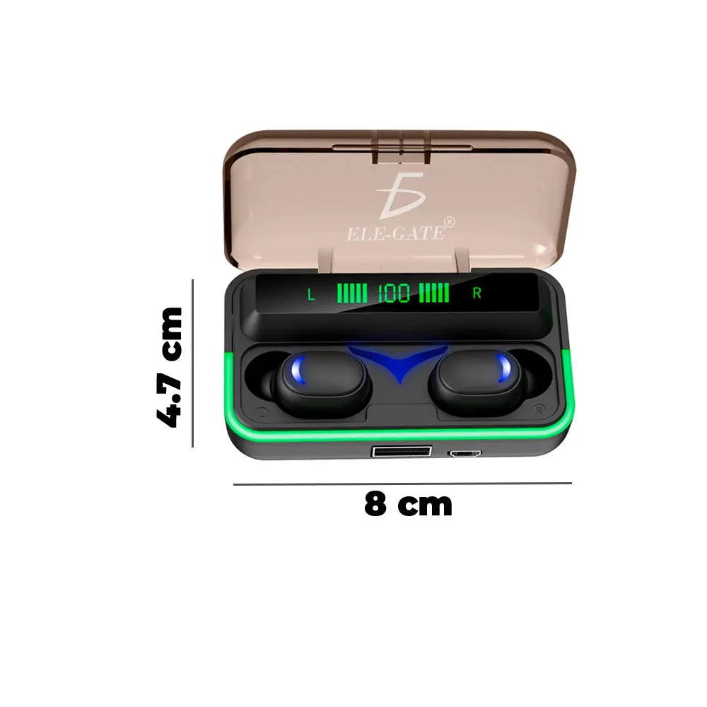 E10 TWS Wireless Headphones Semi-in-ear Design Digital Display for V5.5 Low Latency Gaming Airoha Chipset Wireless Mobile Phone