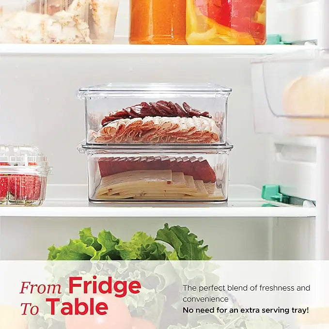 Bacon & Cheese Fridge Storage Container — Cold Cuts Meat Saver