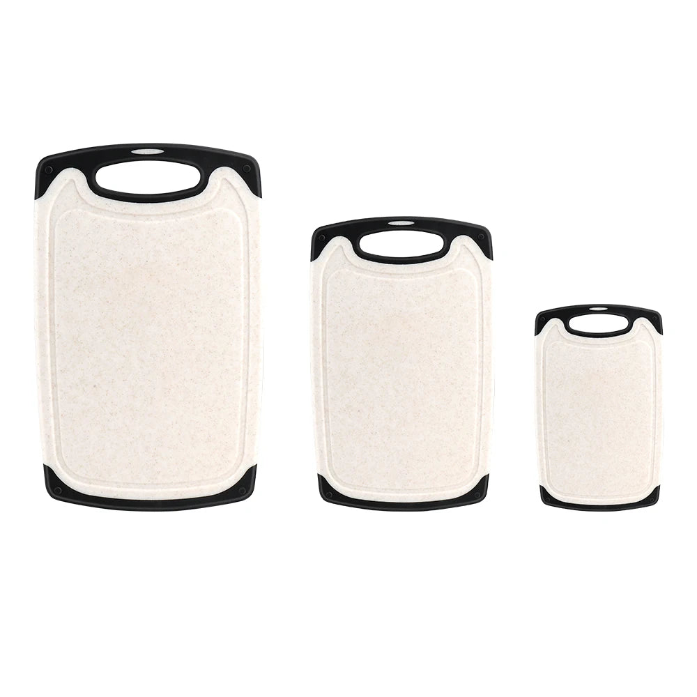 3-Piece Non-Slip Cutting Board Set — Dishwasher Safe Kitchen Chopping Boards