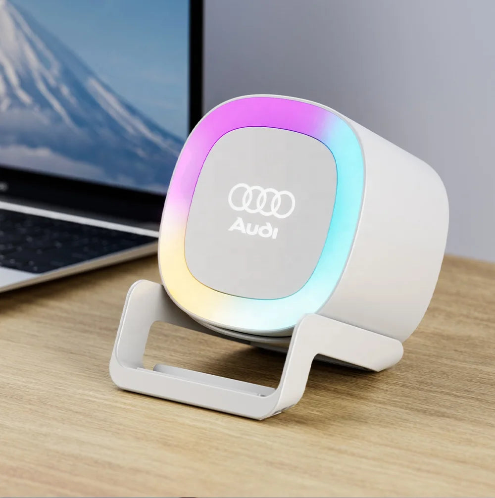 Wholesale Customized Good Quality  15W Wireless Chargers Table  RGB Lamp Speaker Wireless Charger for Cell Phone