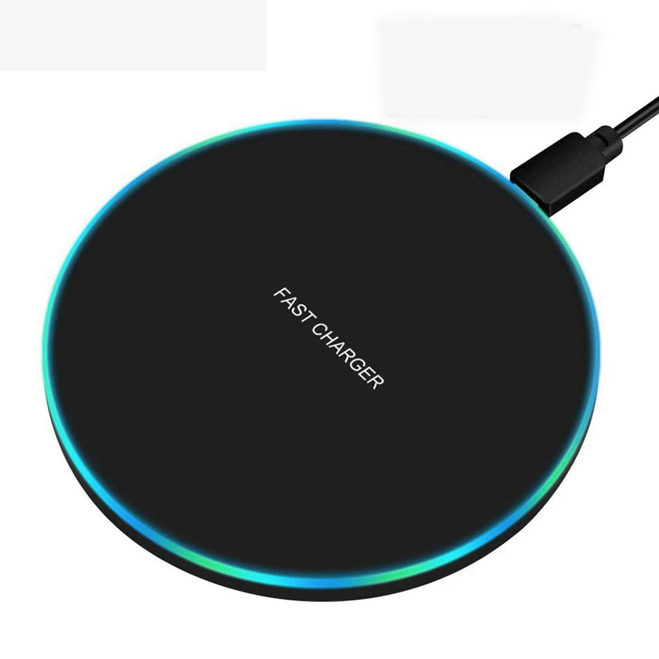 15W Fast Wireless Charger Pad — Compatible with iPhone & Android