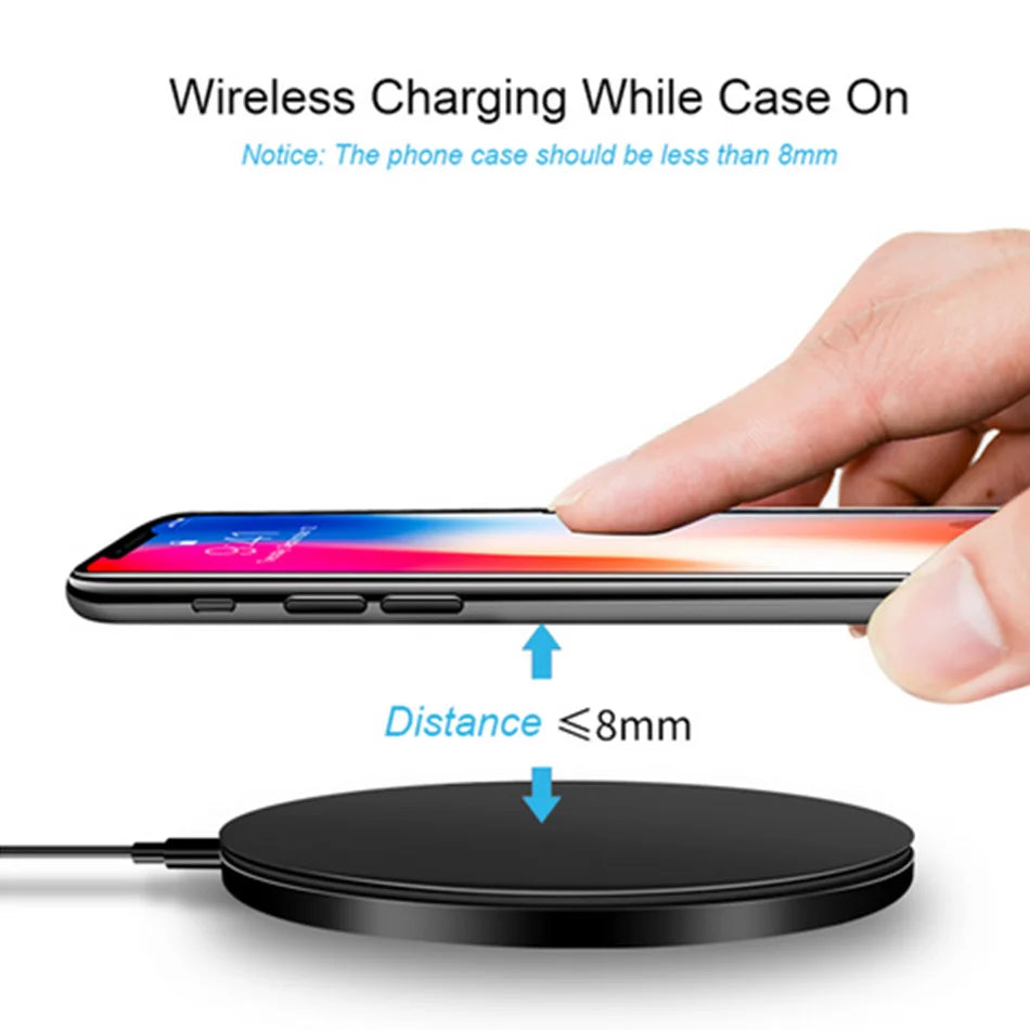 15W Fast Wireless Charger Pad — Compatible with iPhone & Android
