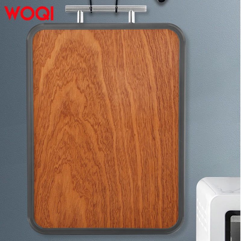 WOQI Eco-Friendly Double-Sided Cutting Board — Wood & Stainless Steel