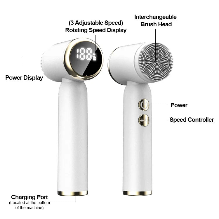 IPX6 Waterproof Sonic Facial Cleansing Brush — Silicone 1000mAh Skin Care