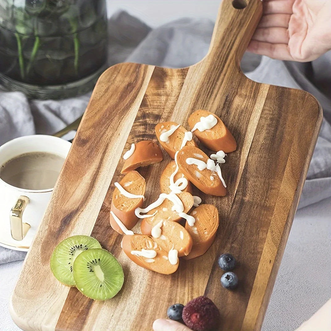 Wooden Cutting Board & Food Serving Tray — Kitchen Accessory