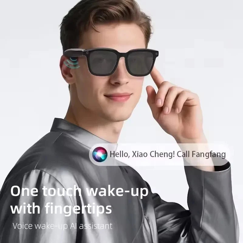 2026 New AI Smart Glasses AI Translation 8MP HD Camera 4K Shooting Image Bluetooth Call Recording Music Smart Sunglasses
