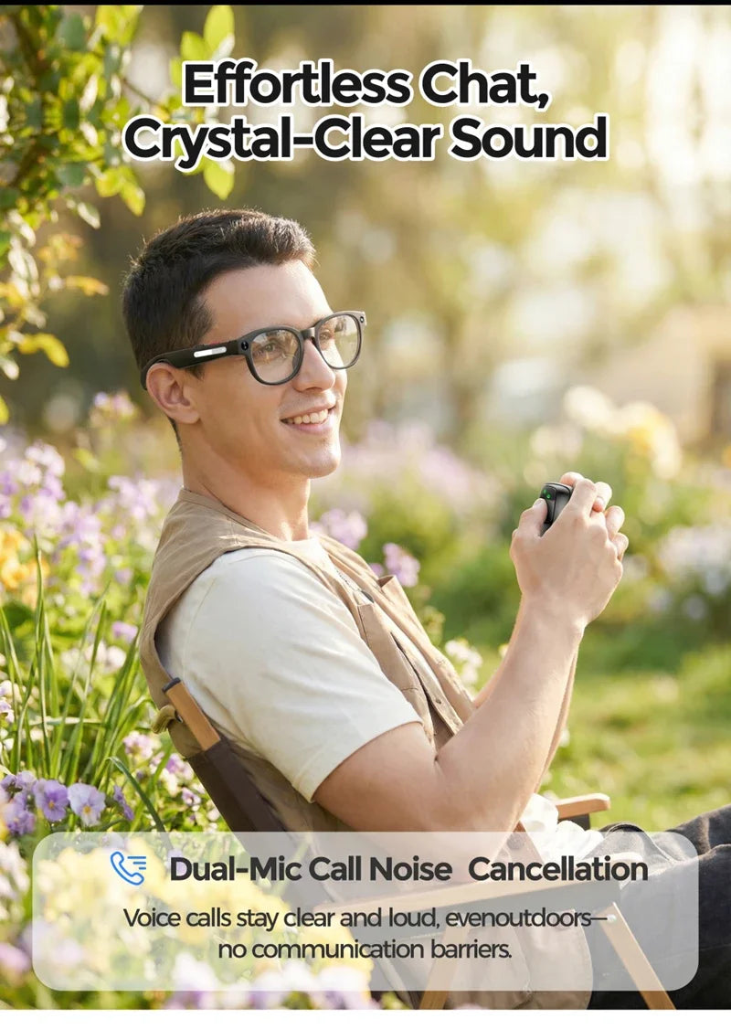 AI Smart Glasses 2026 — 8MP HD Camera, Bluetooth Call & Music