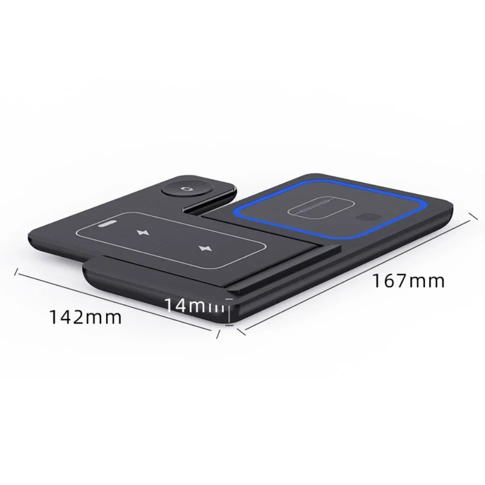 3-in-1 Foldable Wireless Charging Station — iPhone, Apple Watch Ultra & AirPods Pro