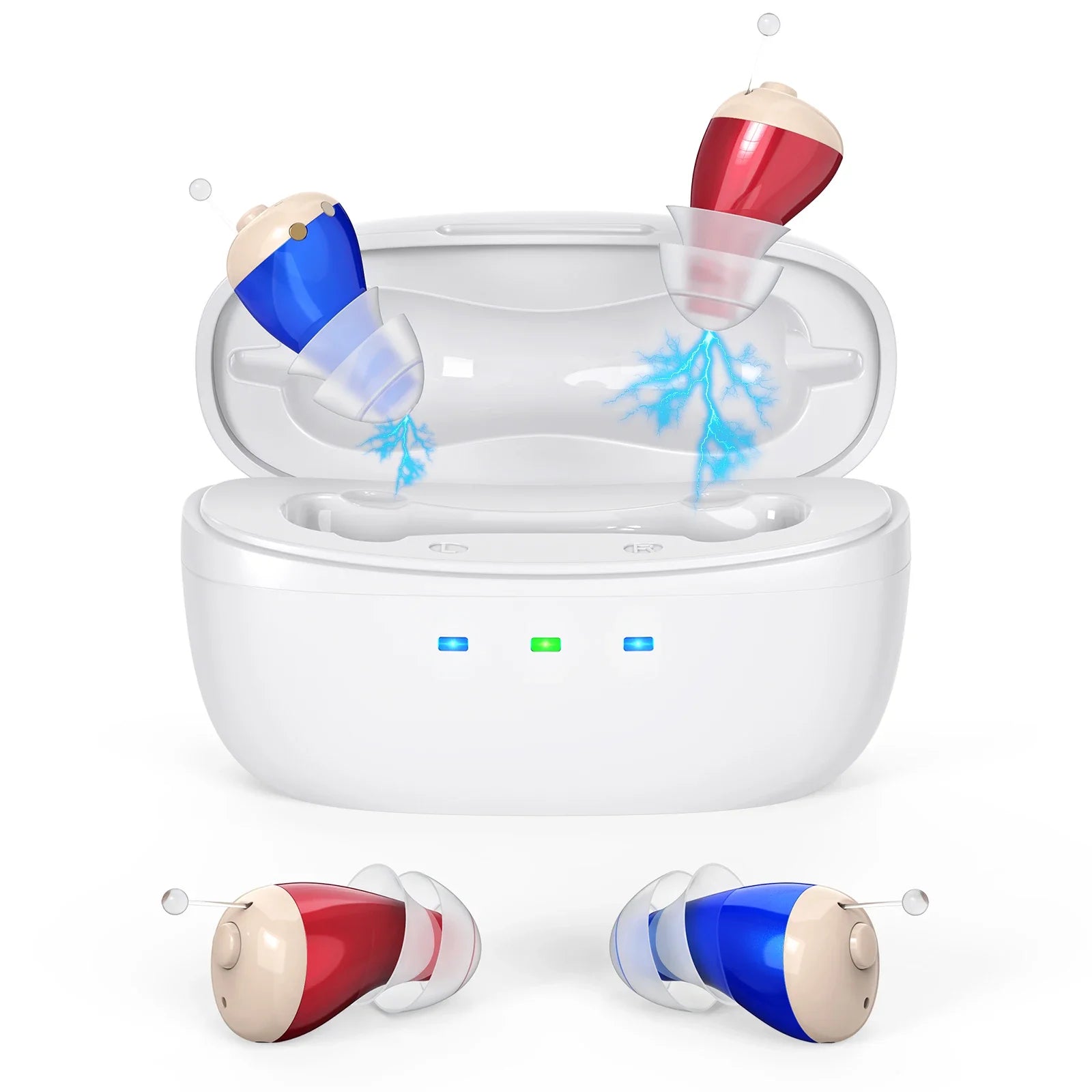 OTC Hearing Amplifier Earbuds — Intelligent Noise Reduction Sound Amplifier