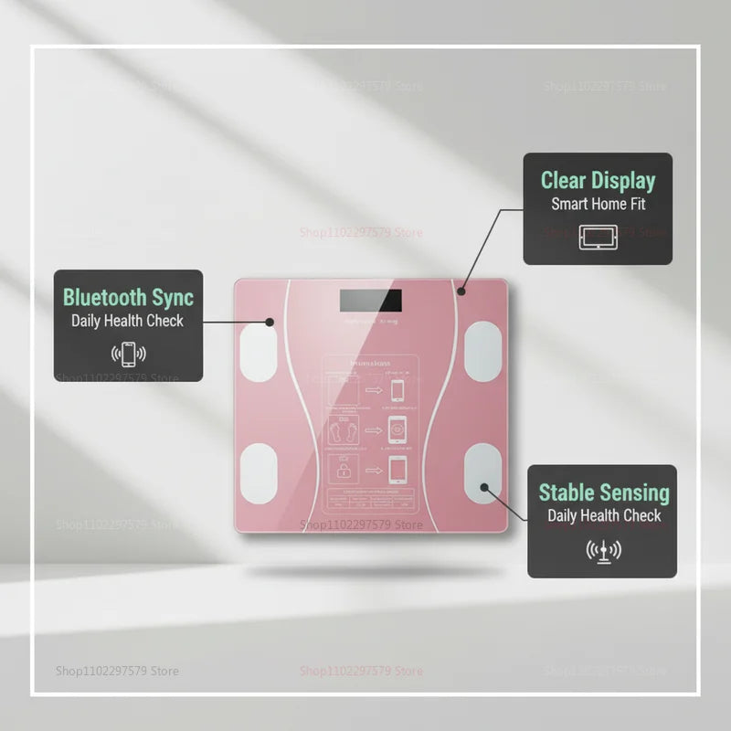 Smart Bluetooth Body Fat Scale — High Precision Digital Weight & Body Analyzer