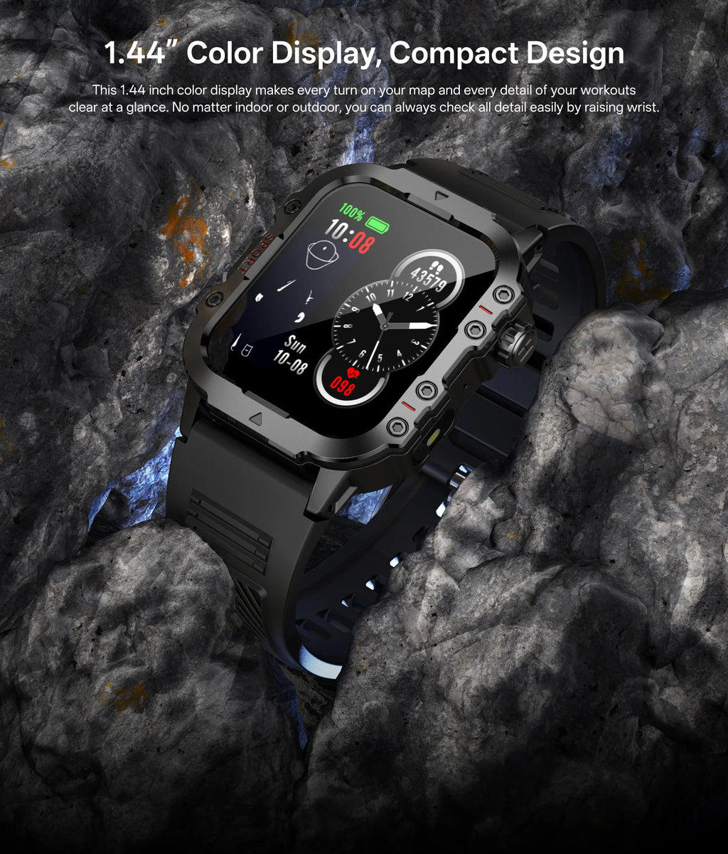 Smart Watch — 1.44" Bluetooth Call Blood Oxygen Monitor for Women & Men