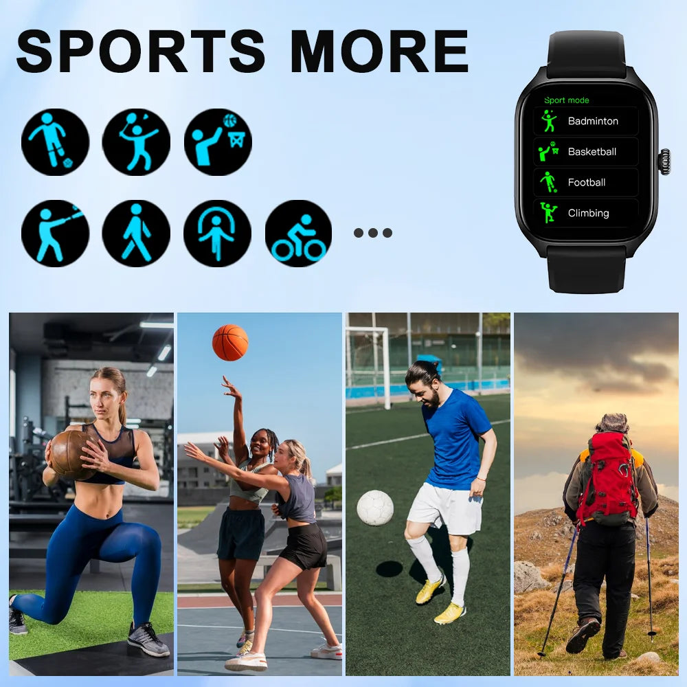 LAXASFIT H9 & H6 Smartwatch — Calls, Heart Rate & Blood Oxygen Monitor