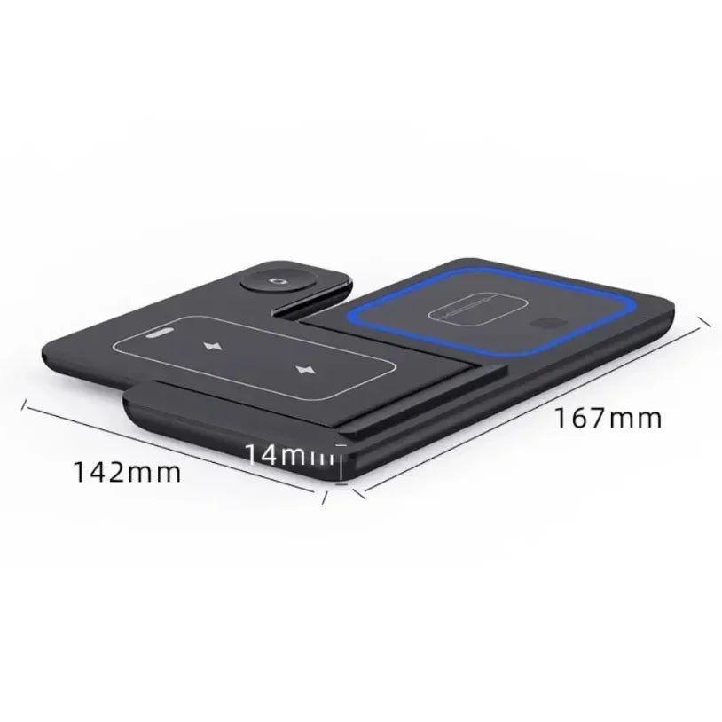 Foldable 3-in-1 Wireless Charging Station — iPhone, Apple Watch & AirPods
