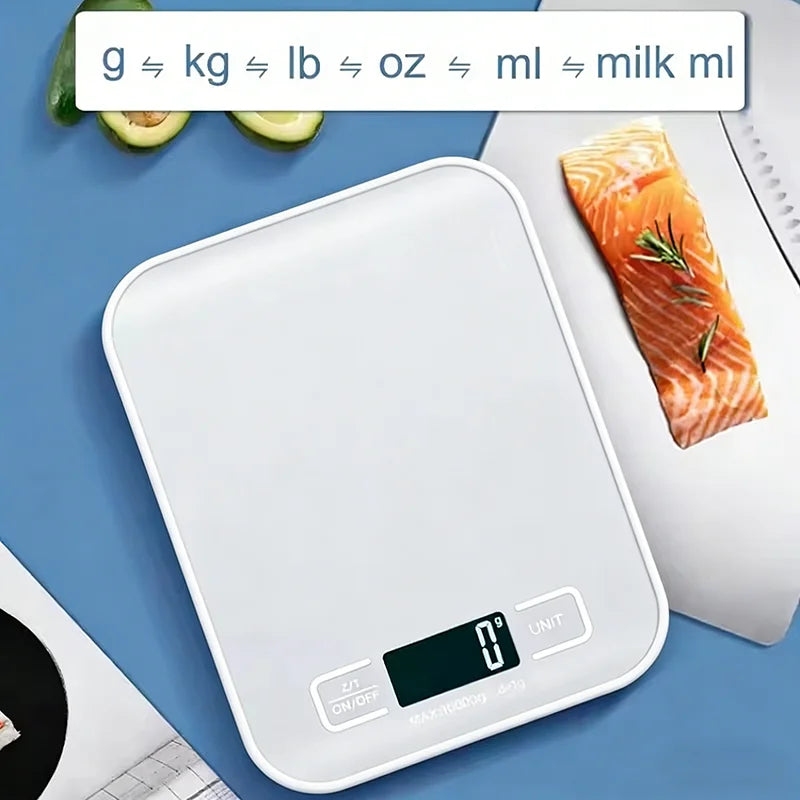 Digital Kitchen Scale — 10kg LED Display Stainless Steel Baking Tool