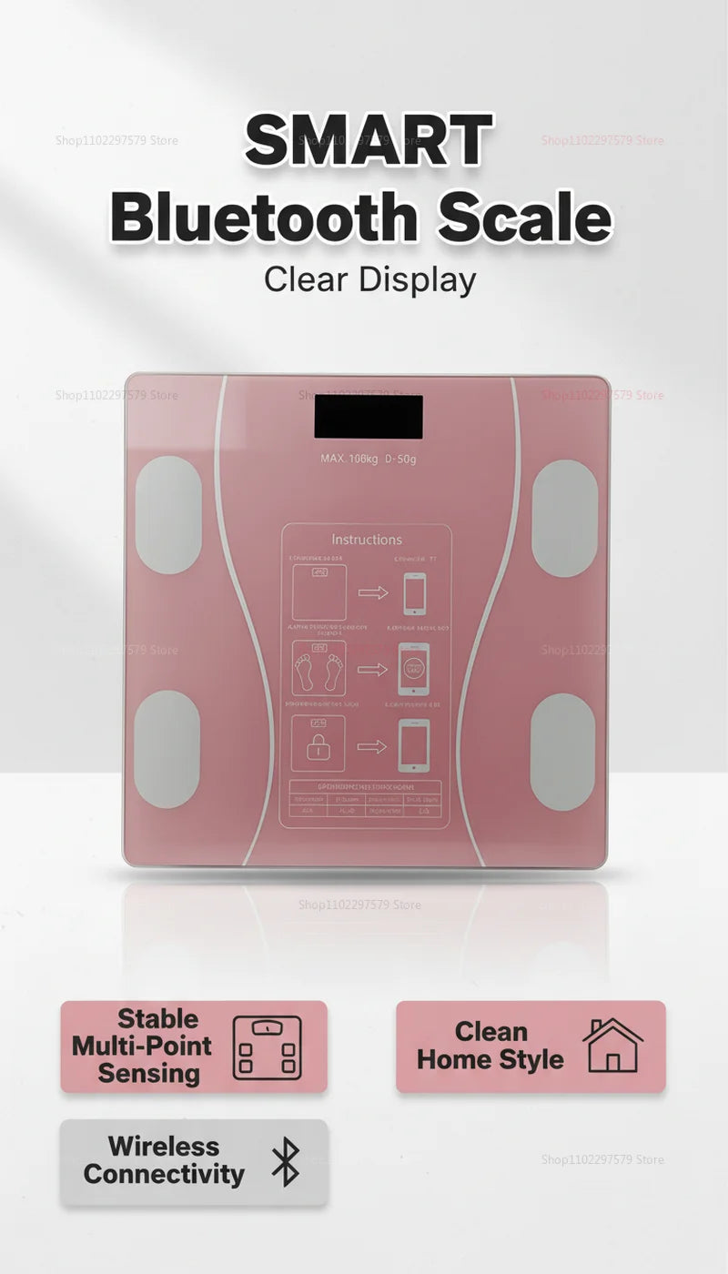 Smart Bluetooth Body Fat Scale — High Precision Digital Weight & Body Analyzer